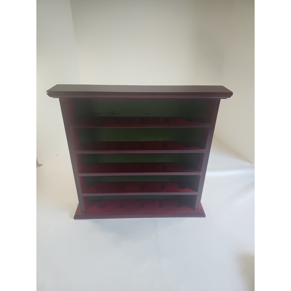 Golf Ball Display Case Wall or Stand Alone Green Felt Back Holds 25 Balls